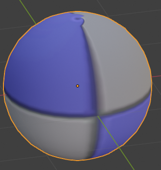 Sphere rendered with an improved UV mapped texture