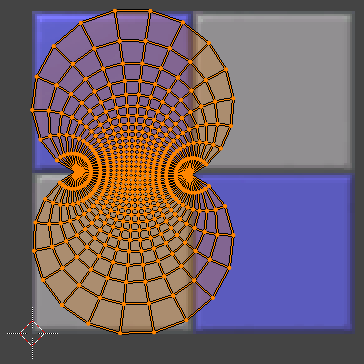 UV unwrap of the sphere with the edge seam