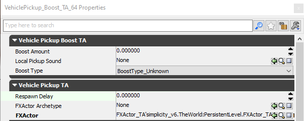 Default boost properties