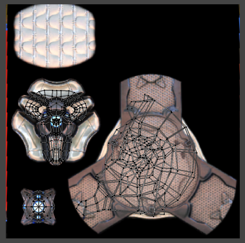 UV map of the game ball for a monkey mesh