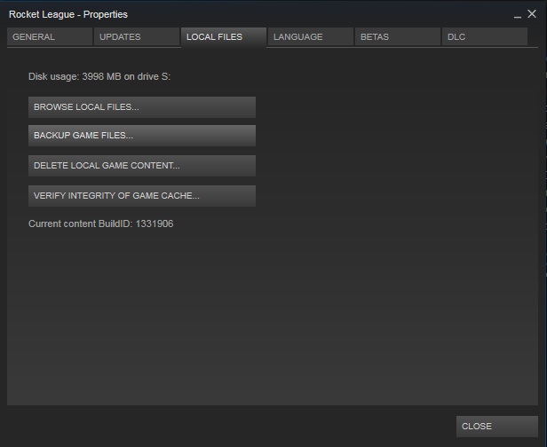 Steam game settings